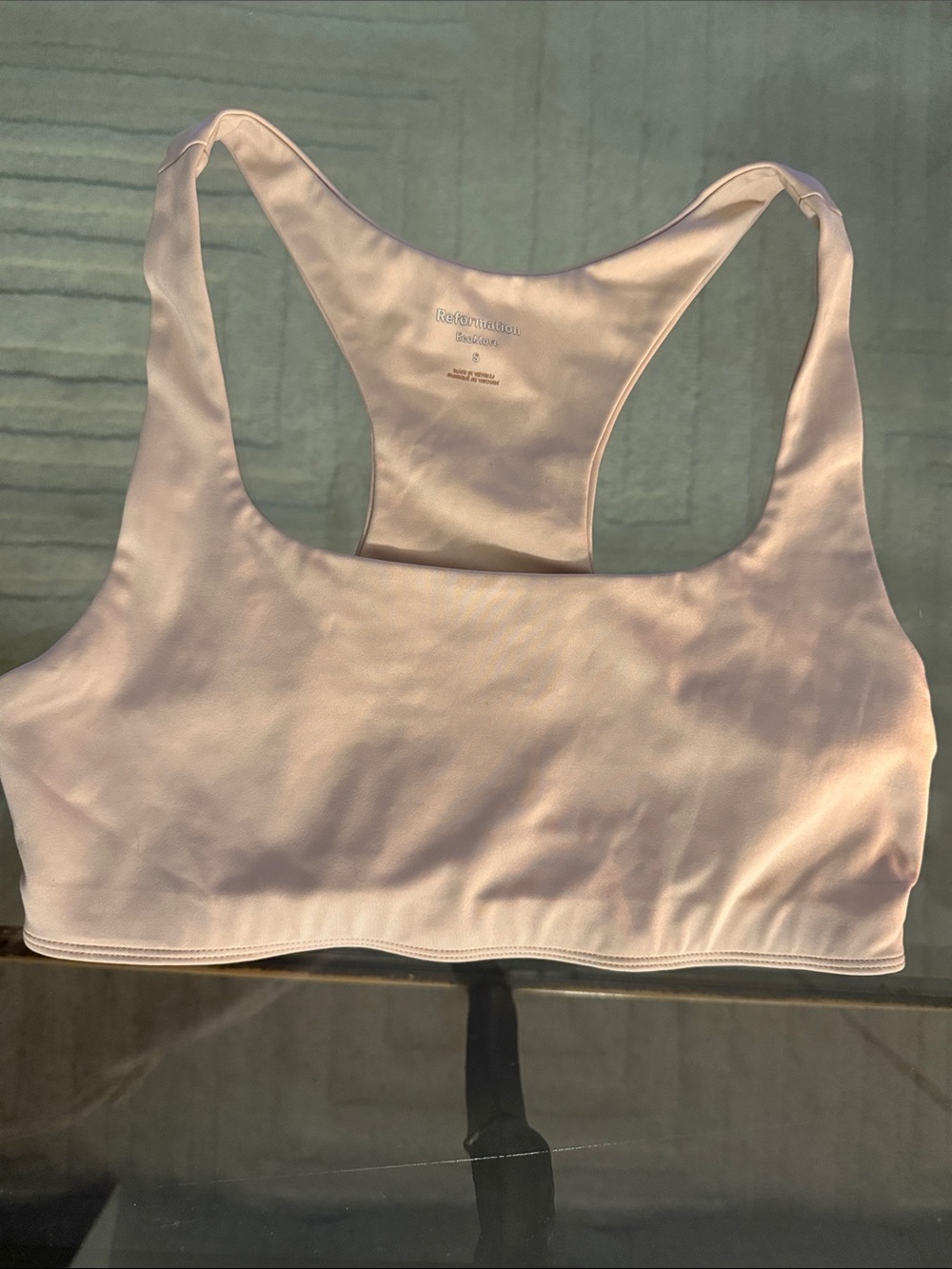 Reformation Ecomove Nude Racerback Bra S